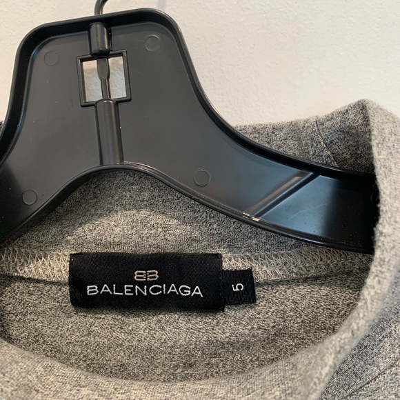 Vintage Balenciaga men’s grey mock turtleneck. Size 5 (XXL) - Picture 3 of 5